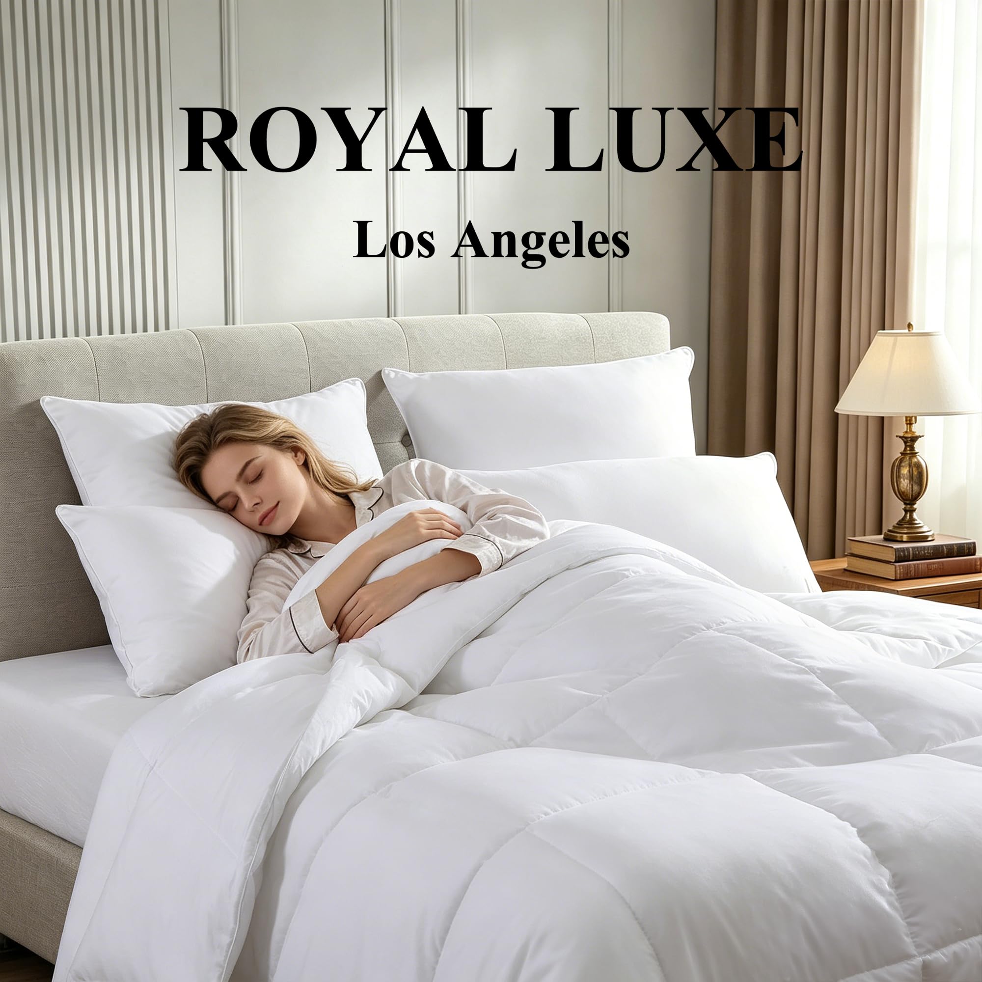 Royal Luxe close-up of 240 TC cotton shell highlighting soft breathable texture