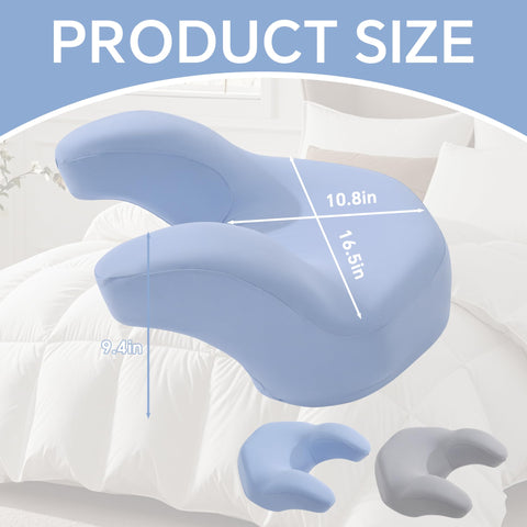 ROYALAY close-up profile showing memory foam contour for neck alignment and support