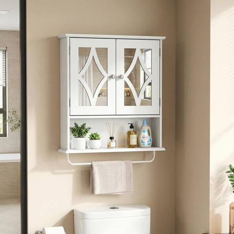 RoyalCraft open doors revealing adjustable shelves for organized storage