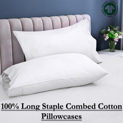 Royale Linens stacked pillowcases in bulk, durable and economical for businesses
