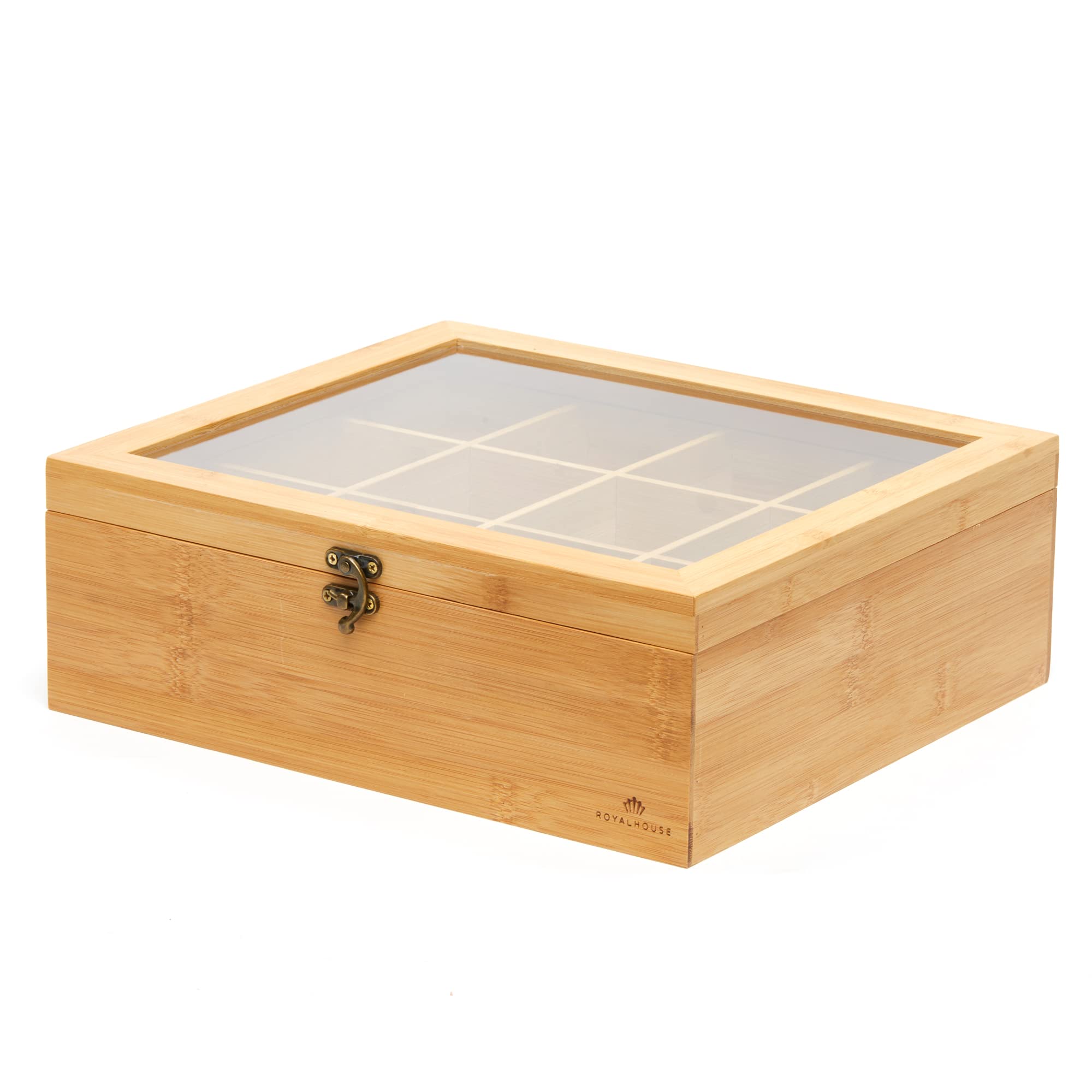 RoyalHouse tea box in kitchen use displaying tidy counter and easy reach