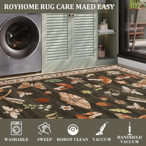 ROYHOME rolled runner for storage showing compact shipping and easy unroll