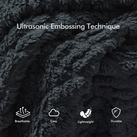 Royoliving close-up microfiber texture highlighting plush softness