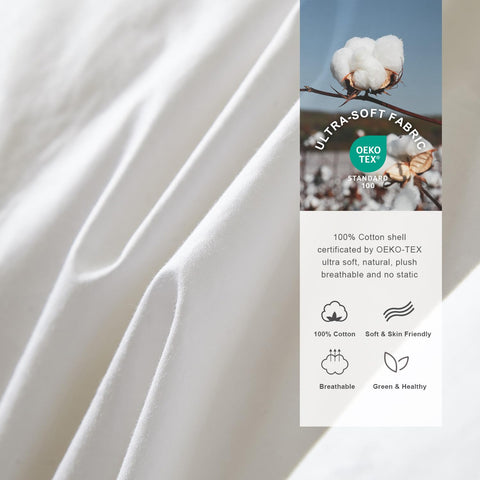 Royoliving organic cotton shell texture demonstrating soft breathable surface