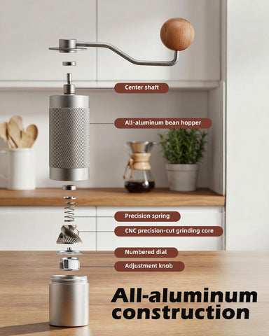 Rsoilch hopper with coffee beans showing 32g capacity for single-serve brewing
