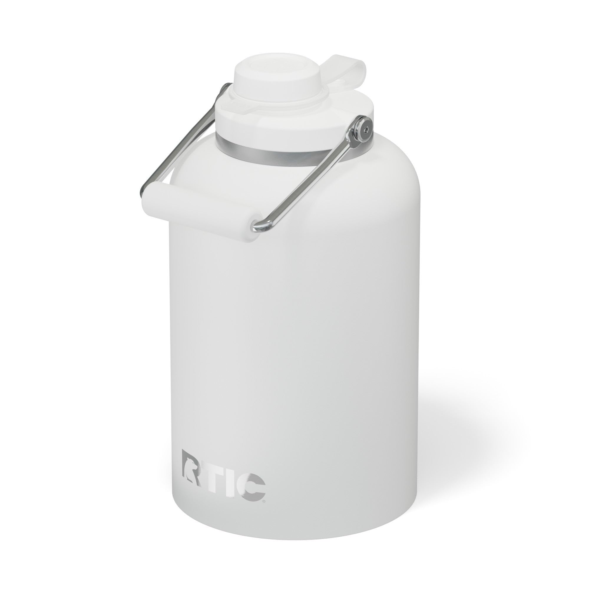 RTIC Outback Jug front view showing white finish and capacity benefit