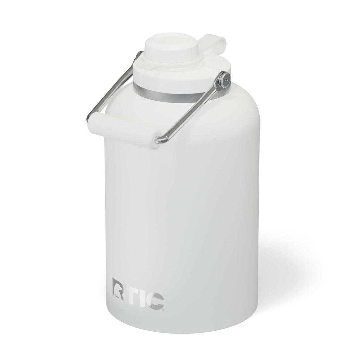 RTIC Outback Jug front view showing white finish and capacity benefit