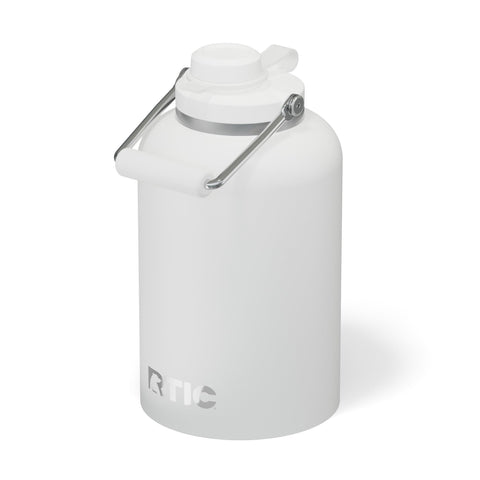 RTIC Outback Jug front view showing white finish and capacity benefit