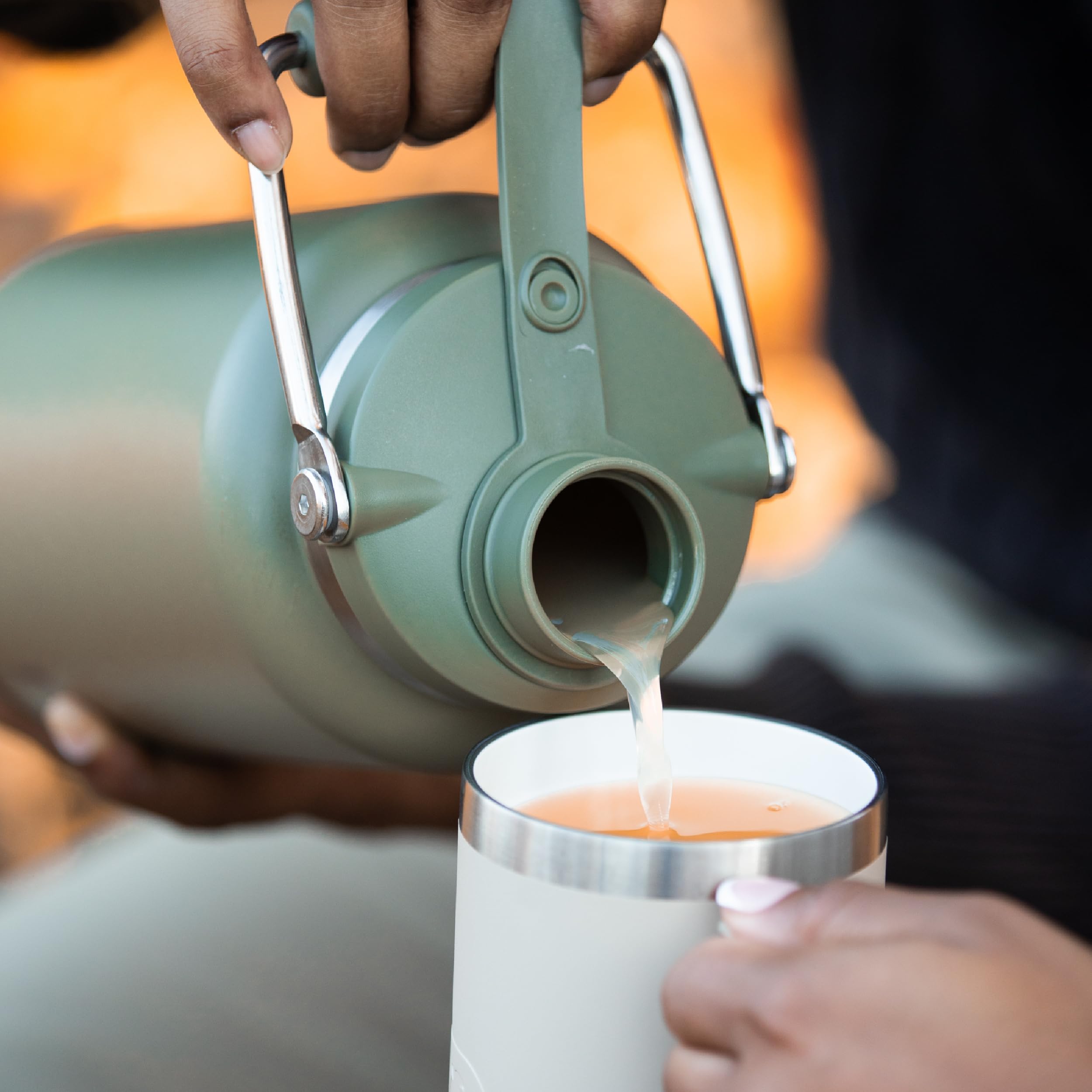RTIC Outback Jug inside backpack to show portable size and capacity