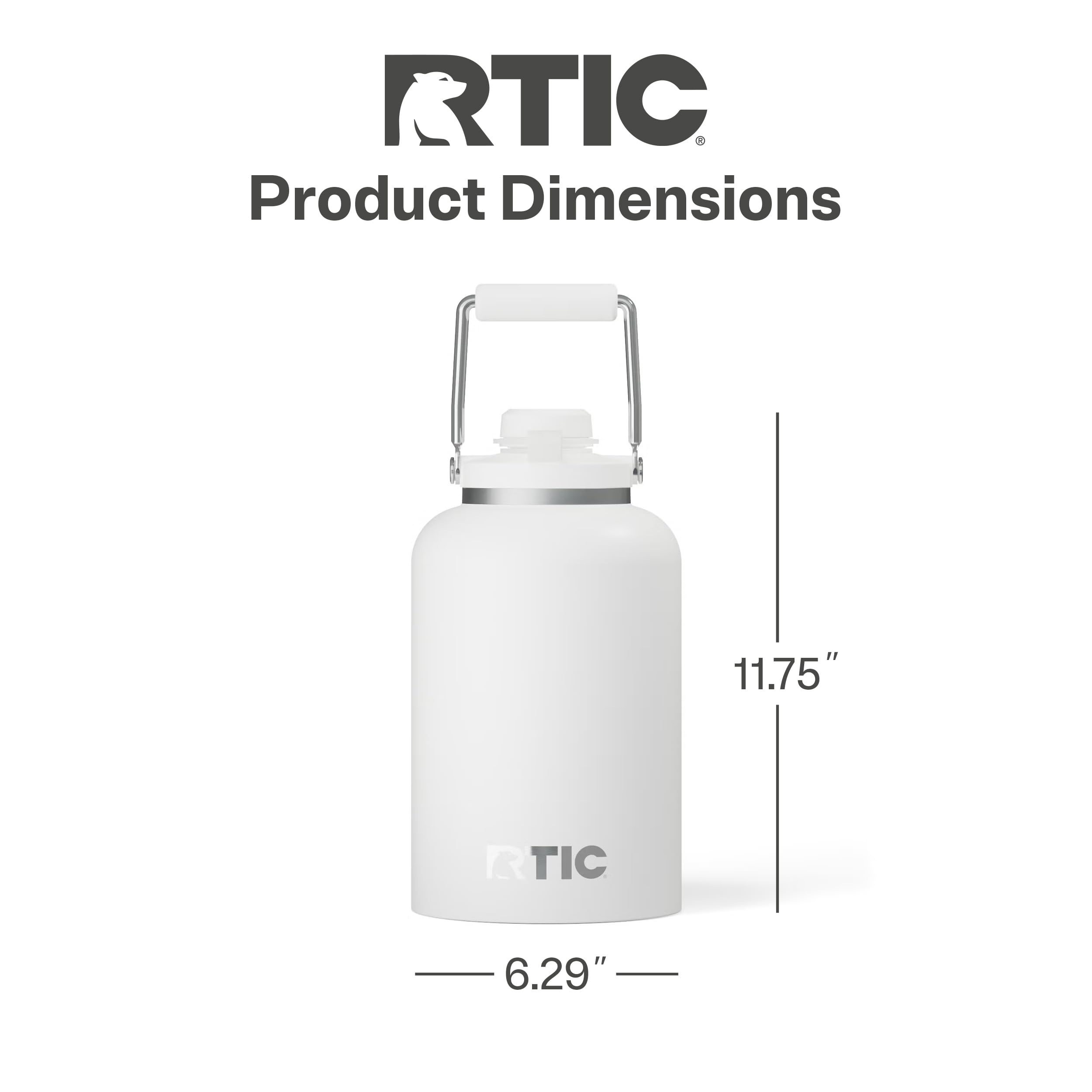RTIC Outback Jug leak-proof lid with handle for secure transport