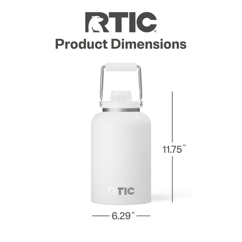 RTIC Outback Jug leak-proof lid with handle for secure transport