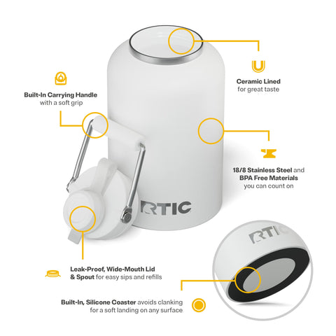 RTIC Outback Jug wide-mouth detail for easy filling and cleaning