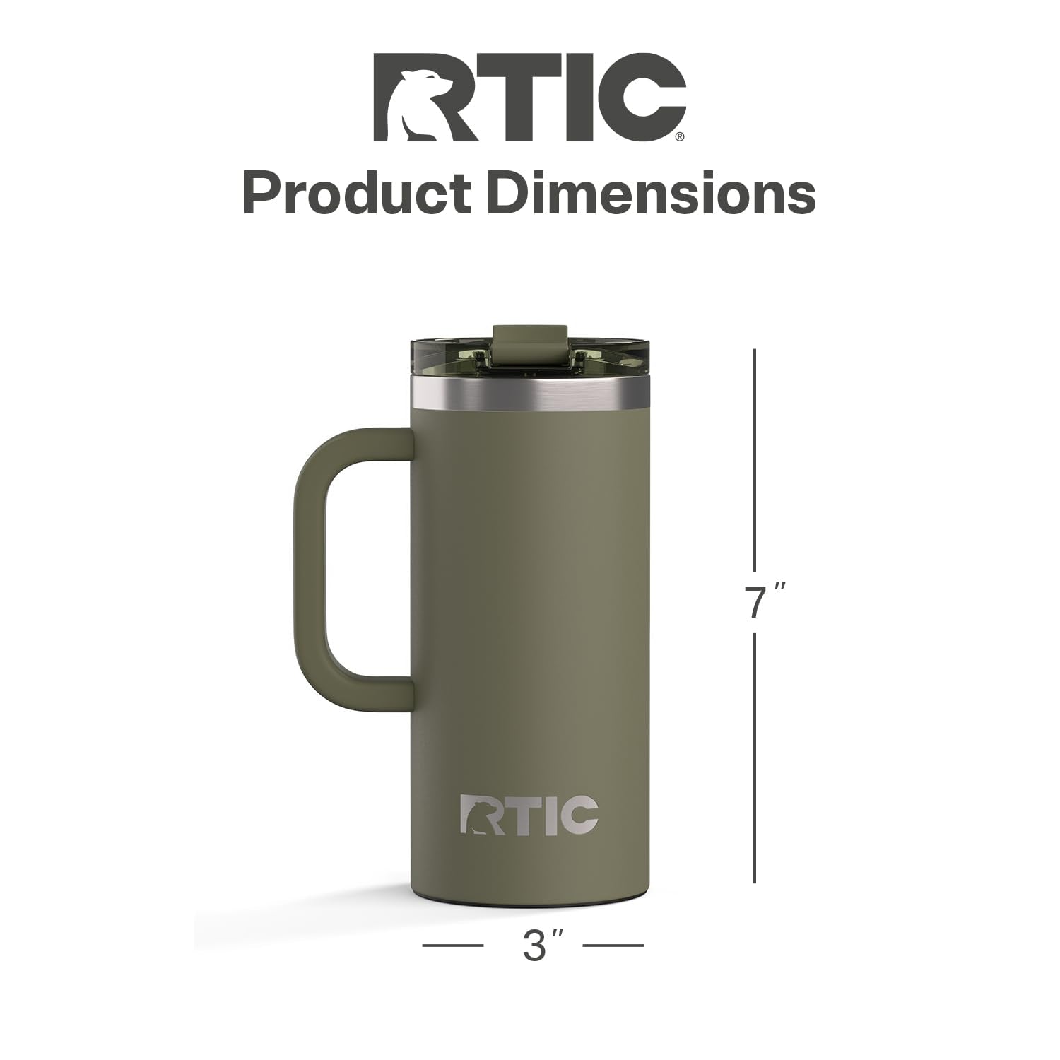 RTIC comfortable handle detail for secure grip and easy one-handed carrying