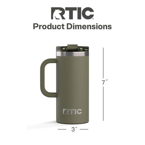 RTIC comfortable handle detail for secure grip and easy one-handed carrying