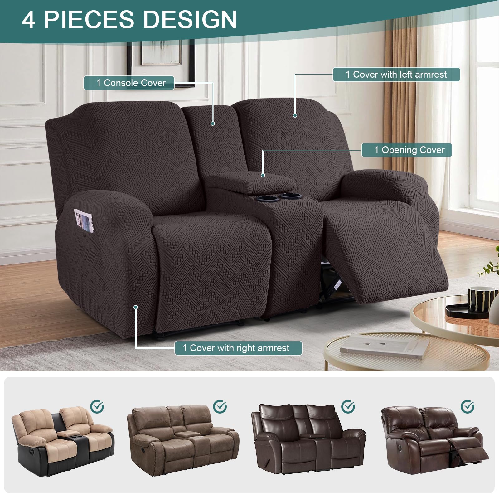Ruaozz installed in living room demonstrates full coverage and tidy appearance