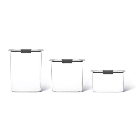 Rubbermaid pouring cereal from container for tidy, spill-free serving benefit