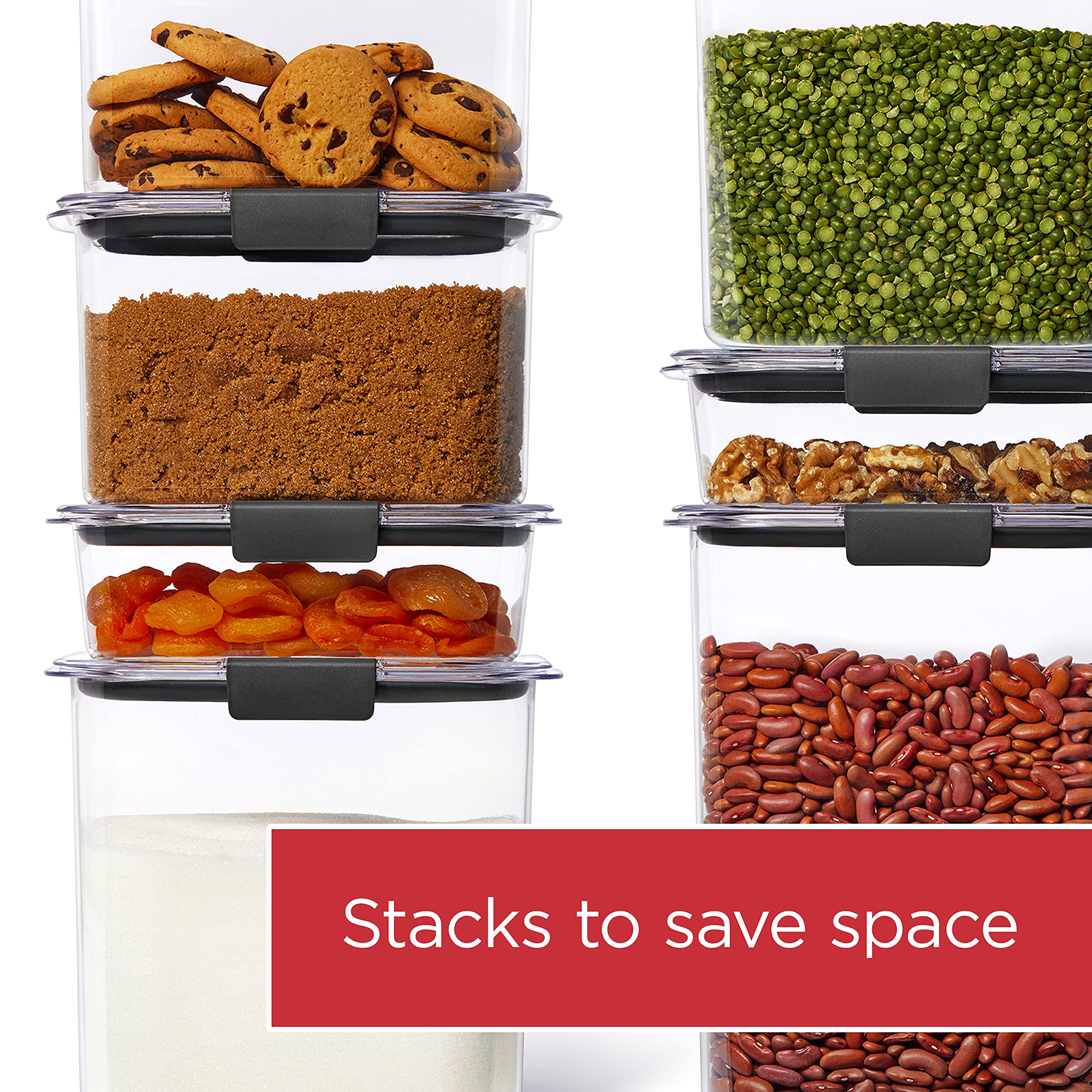 Rubbermaid open container with visible latch detail for secure locking benefit
