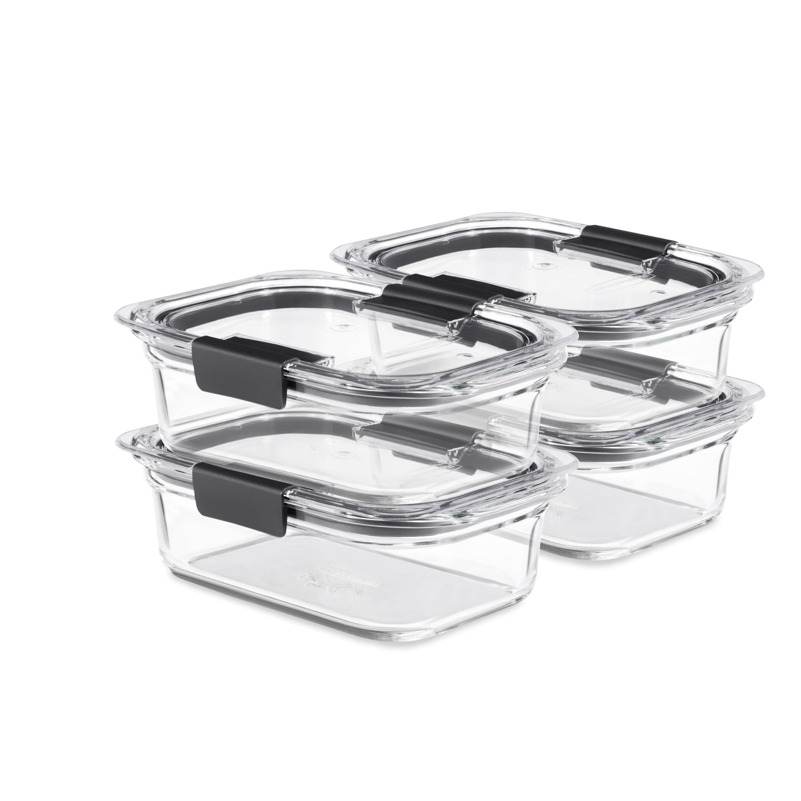 Rubbermaid Brilliance next to common items showing 3.2-cup size and portion clarity