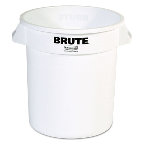 Rubbermaid BRUTE front view showing sturdy design and easy-clean benefit
