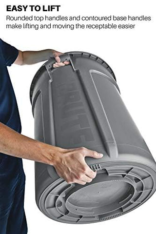 Rubbermaid BRUTE venting channel detail showing easier liner removal and reduced suction