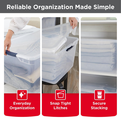 Rubbermaid clear side profile demonstrating straight-wall capacity benefit