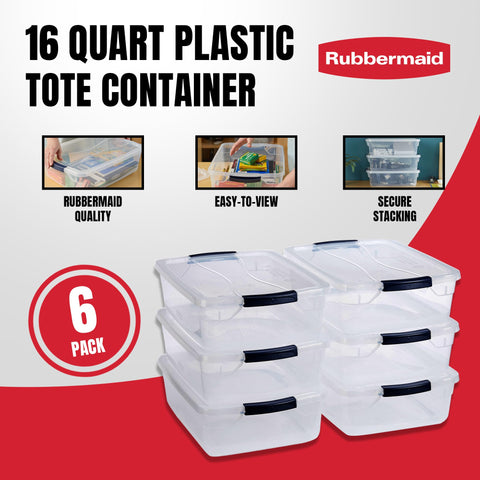 Rubbermaid Cleverstore clear side profile displaying straight walls for extra volume