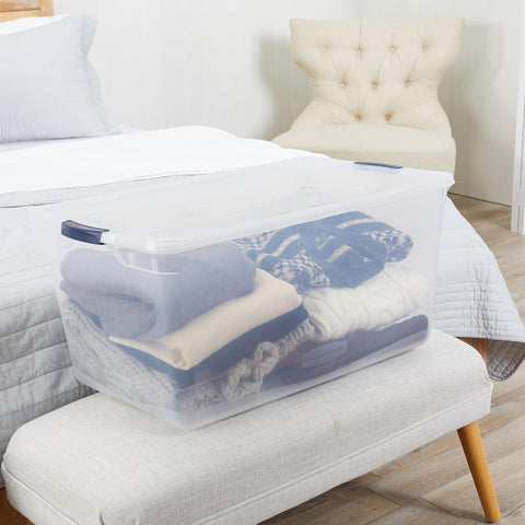 Rubbermaid Cleverstore in garage lifestyle image illustrating organized storage rooms