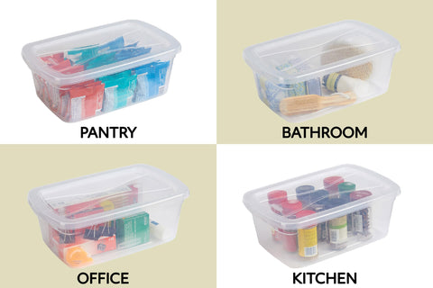 Rubbermaid bin next to ruler for accurate size and scale reference