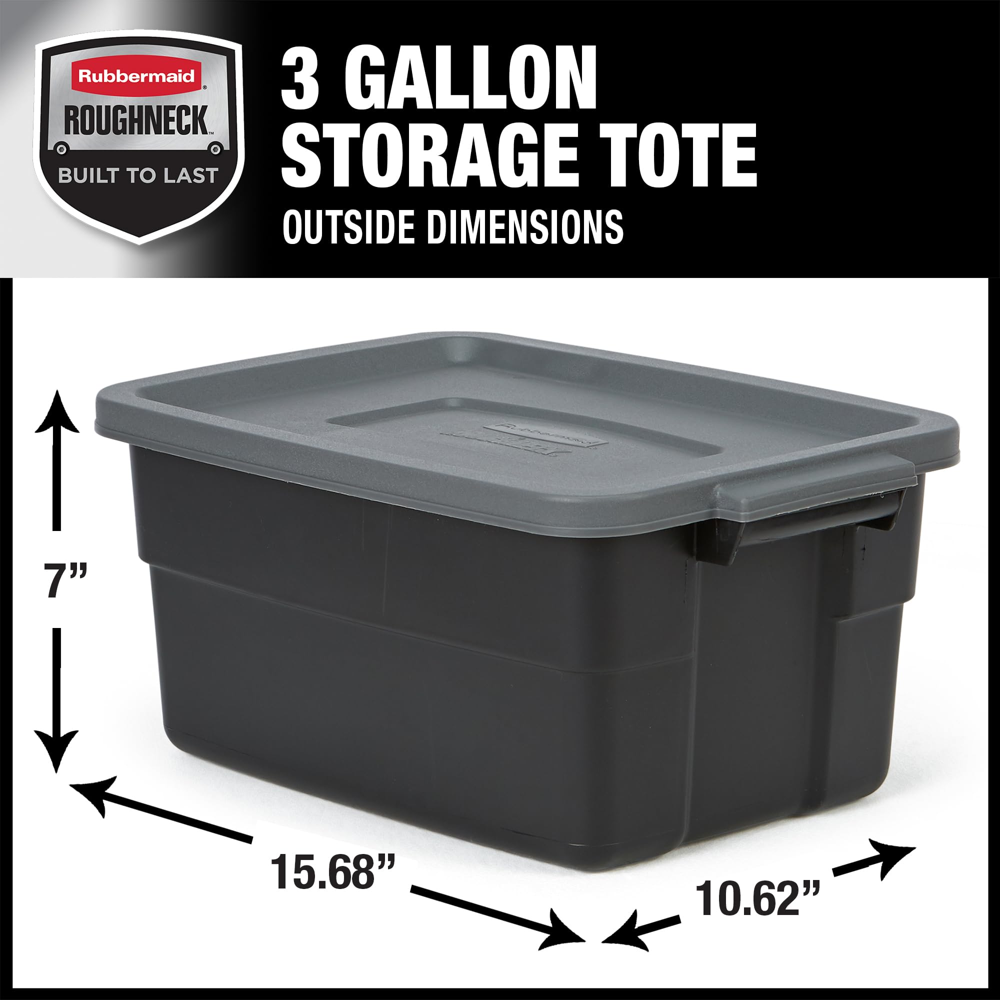 Rubbermaid close-up of snap lid demonstrating secure stacking