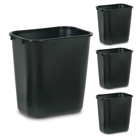 Rubbermaid Commercial front view showing sleek black deskside convenience