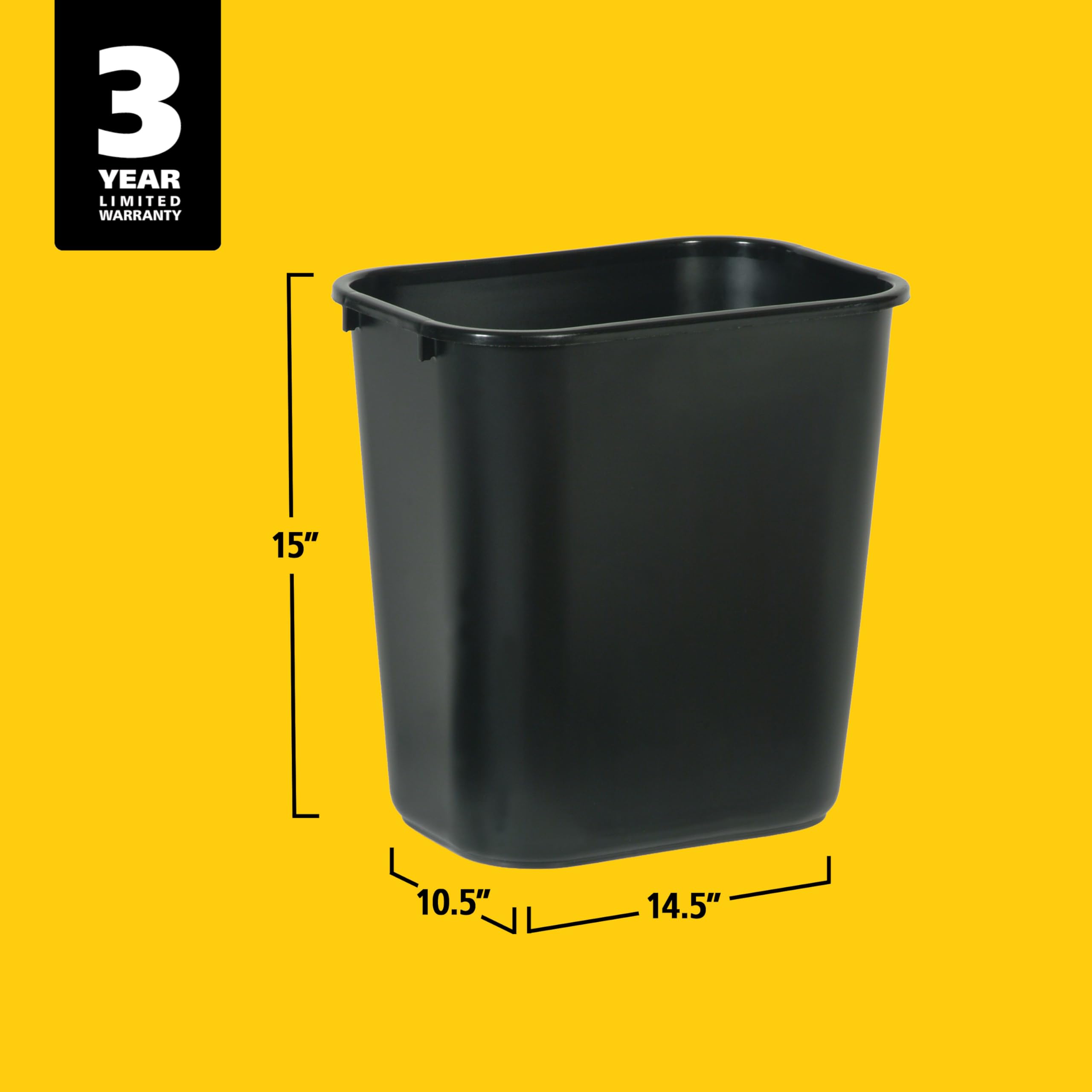 Rubbermaid Commercial placed in a bathroom for discreet waste containment