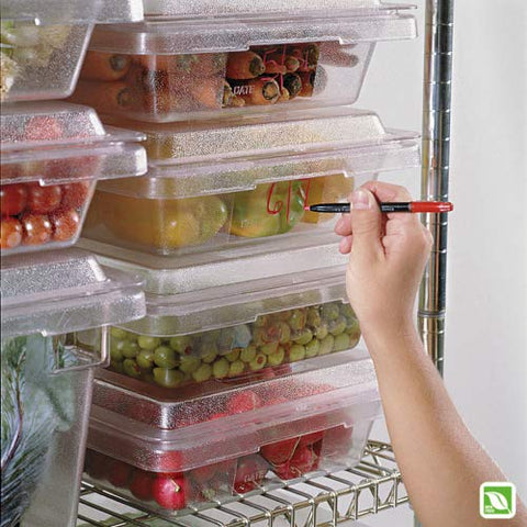 Rubbermaid Commercial stacked in freezer demonstrating safe cold storage