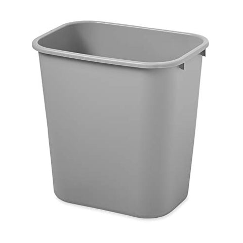 Rubbermaid Commercial wastebasket under sink demonstrating space-saving fit