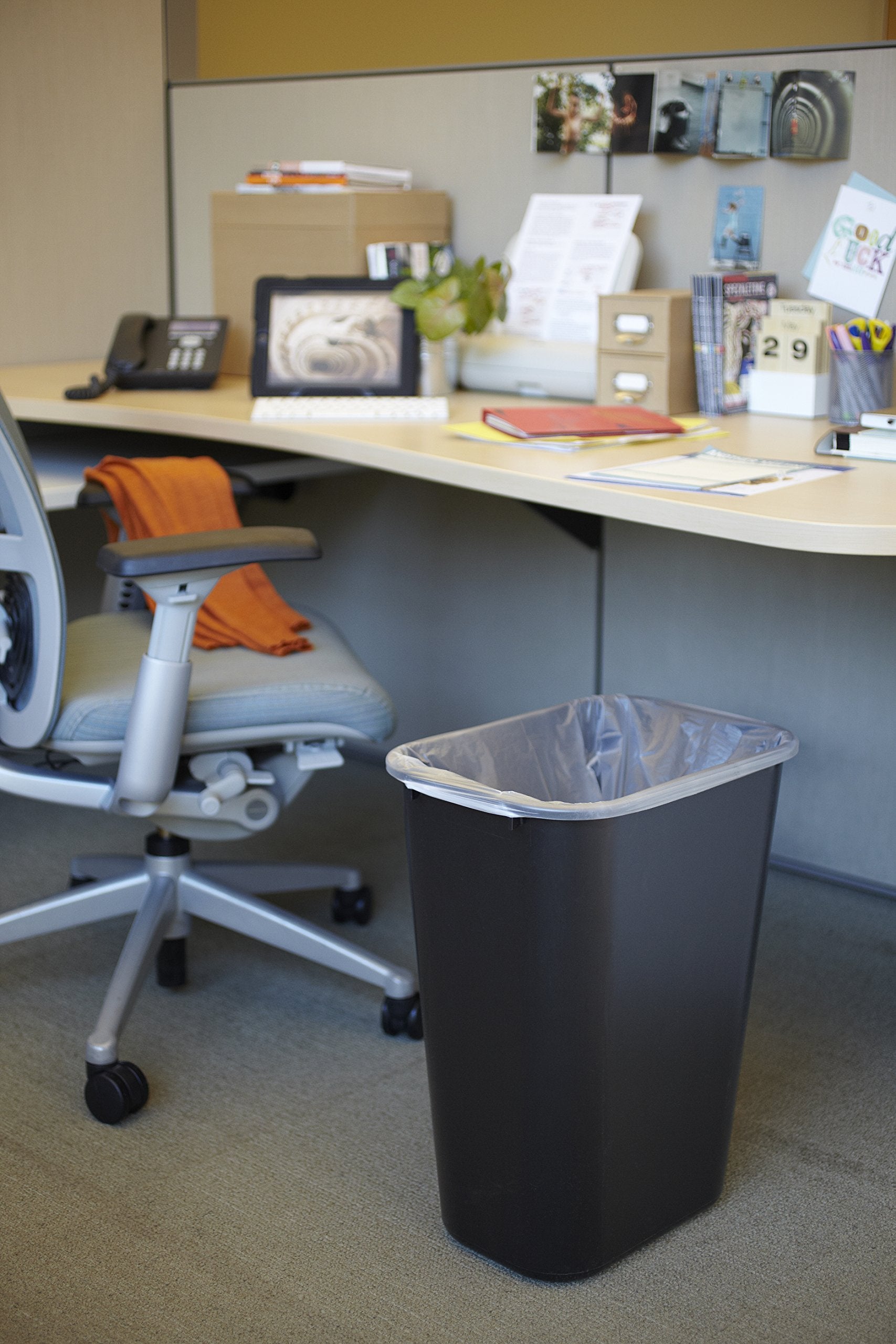 Rubbermaid Commercial nested stack showing efficient storage and easy transport