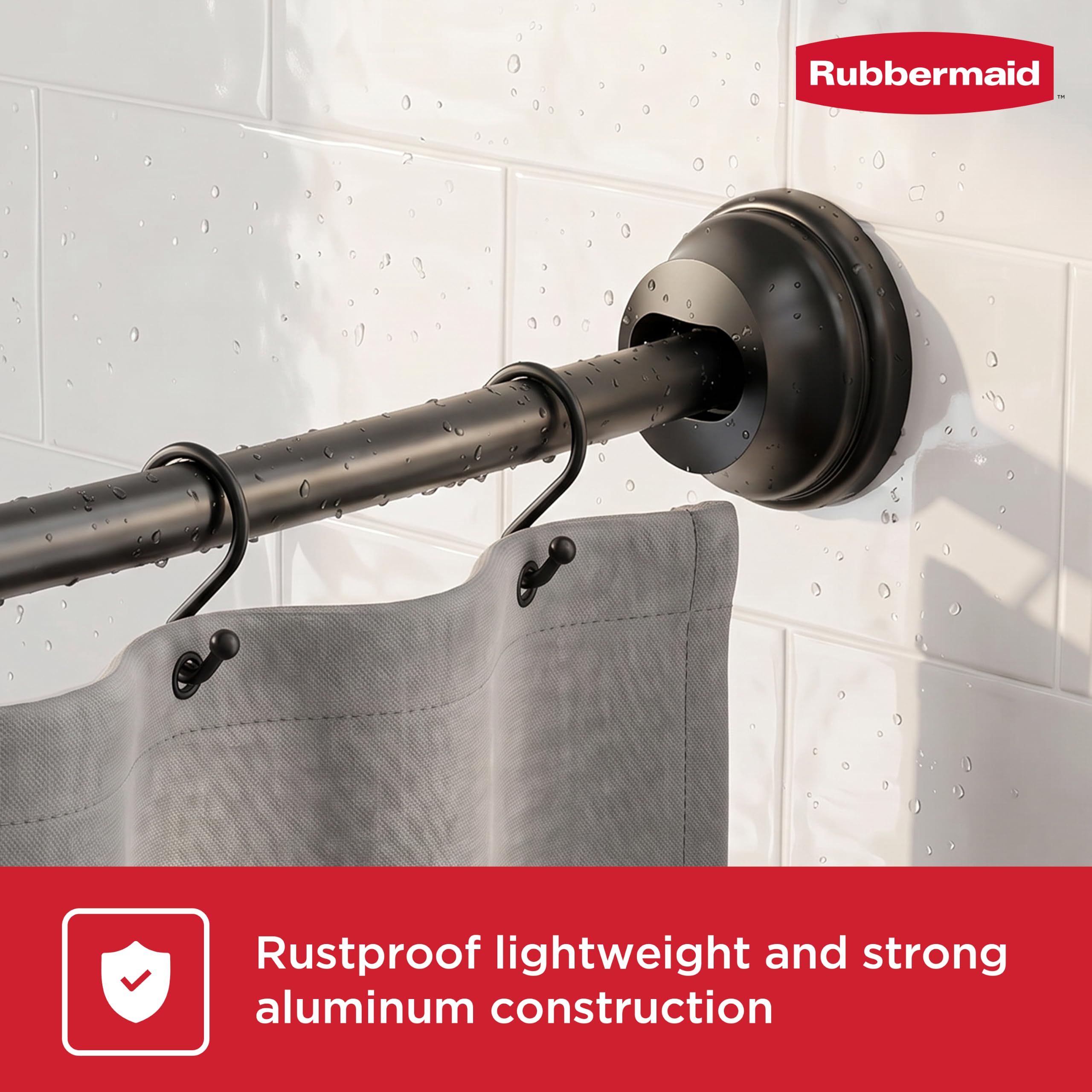 Rubbermaid curved profile showing added elbow room benefit