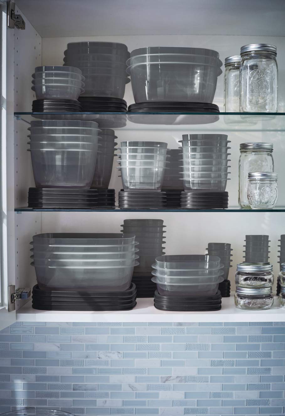 Rubbermaid pieces on top-rack dishwasher showing easy cleaning