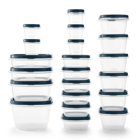 Rubbermaid nested bases demonstrating compact storage and space-saving organization