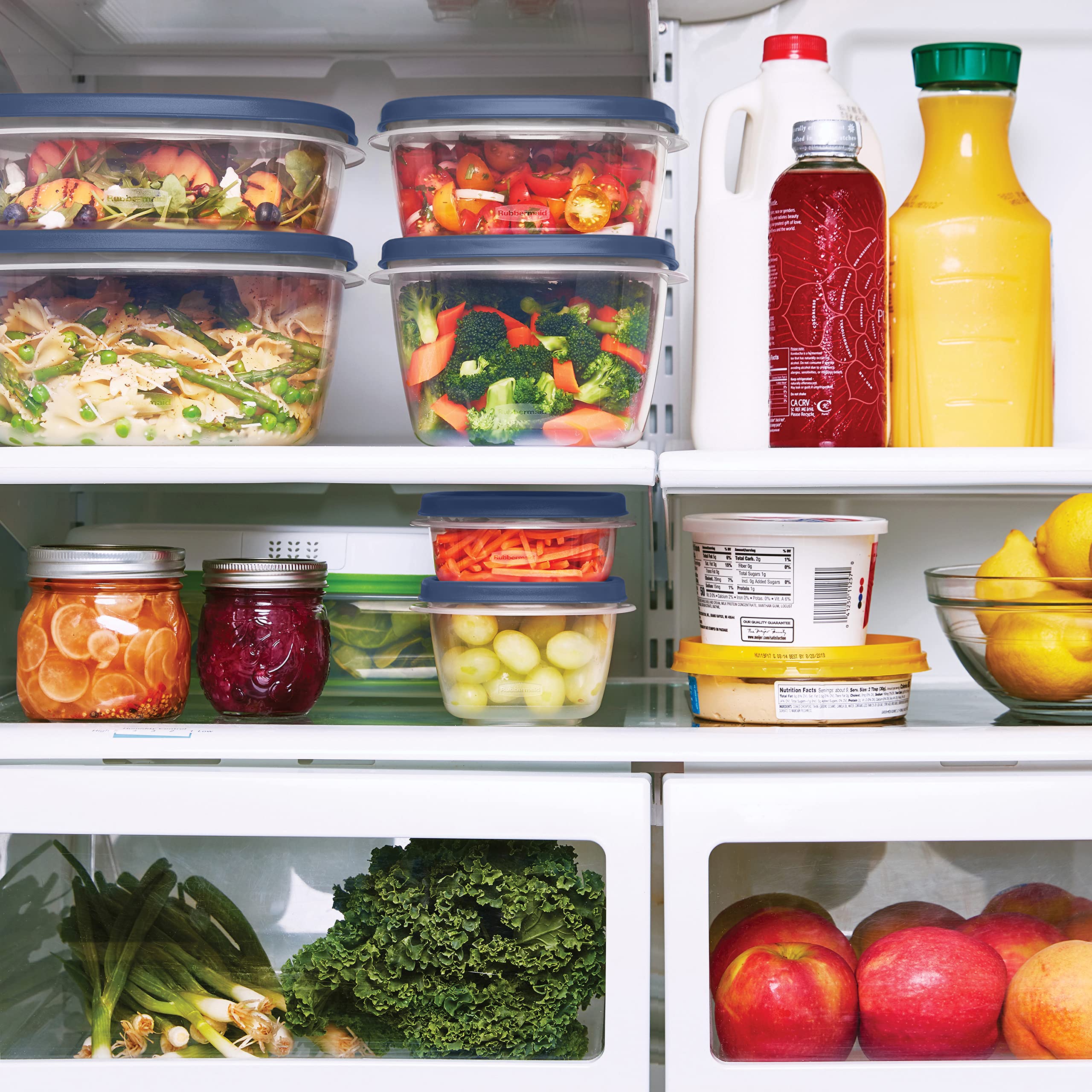 Rubbermaid vented lid open on microwave-safe container for safer reheating