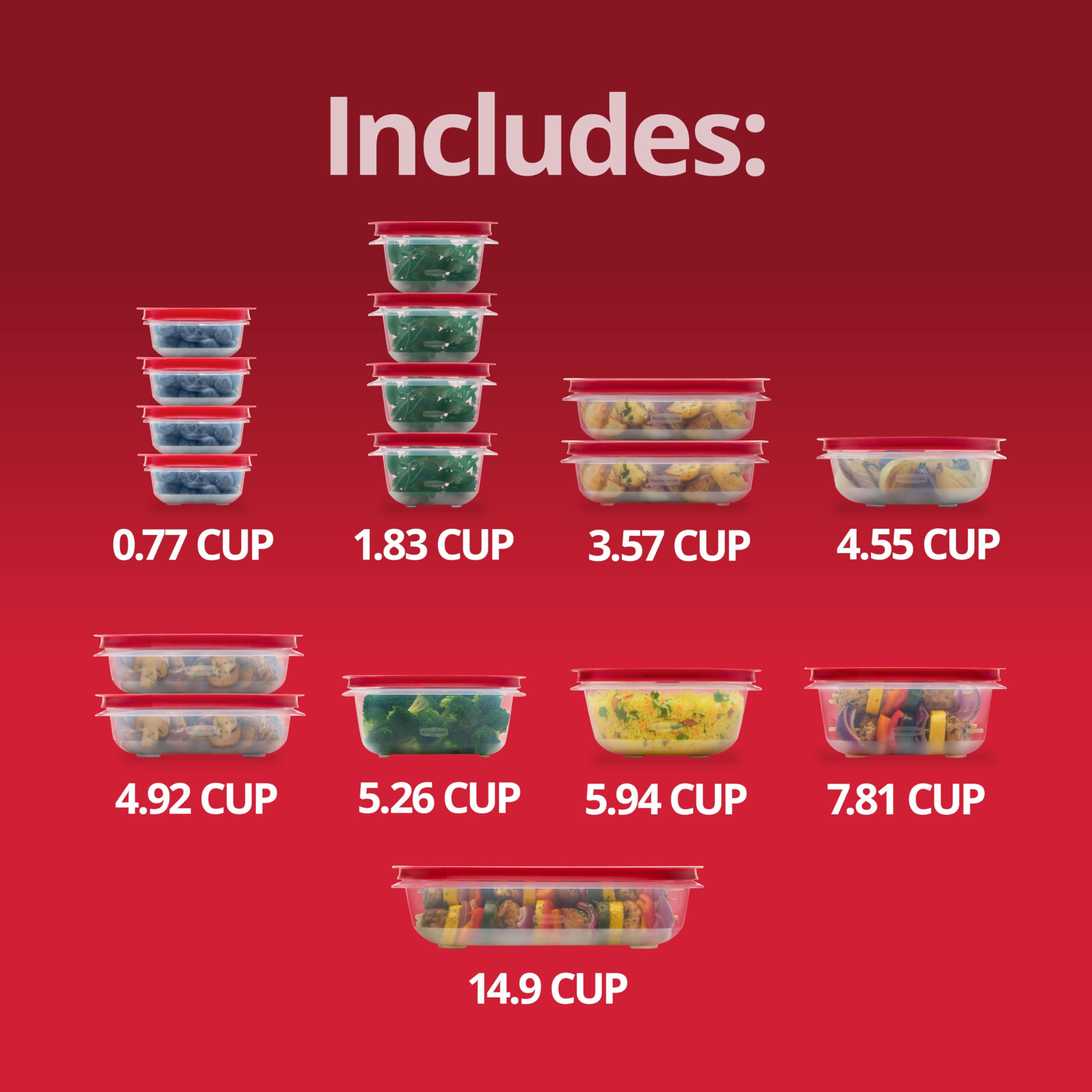 Rubbermaid EasyStore next to hand showing container size and easy handling