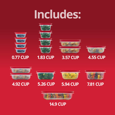 Rubbermaid EasyStore next to hand showing container size and easy handling