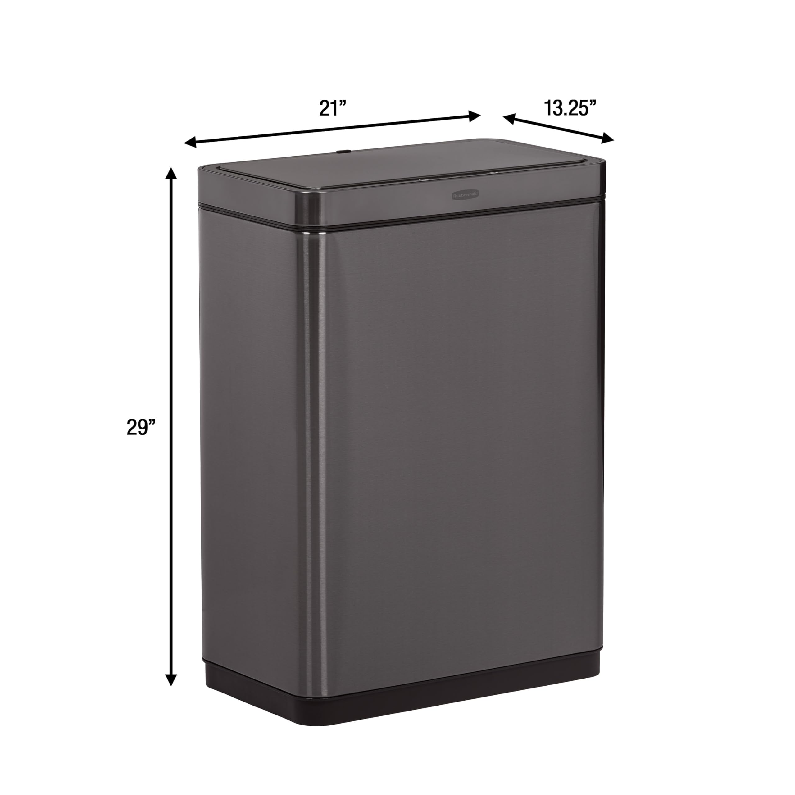 Rubbermaid next to counter for size comparison and space-saving benefit
