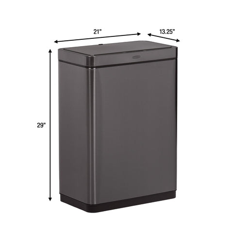Rubbermaid next to counter for size comparison and space-saving benefit