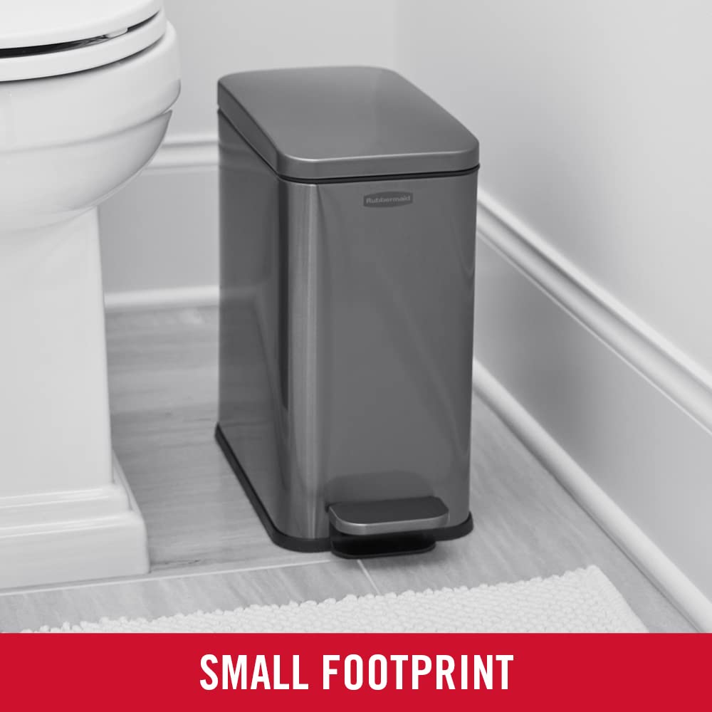 Rubbermaid pedal close-up demonstrating hands-free hygiene benefit