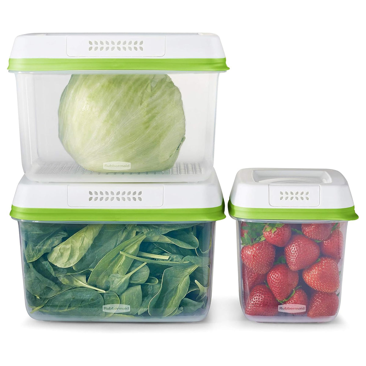 Rubbermaid front packaging showing the 6-piece FreshWorks set and benefits
