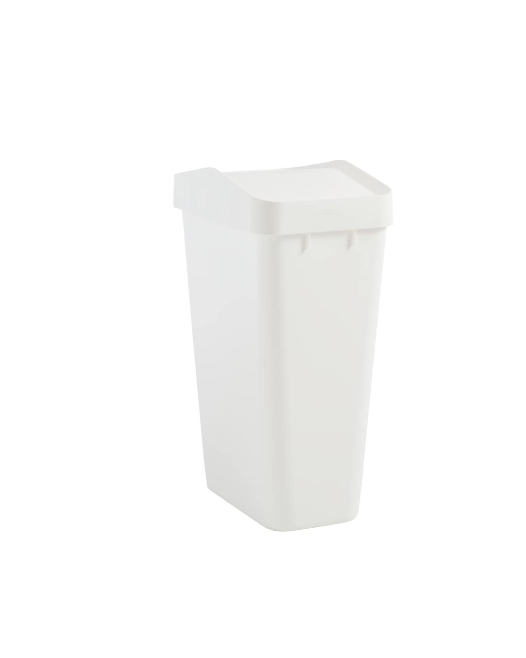 Rubbermaid front view showing swing top and sleek modern look for tidy spaces