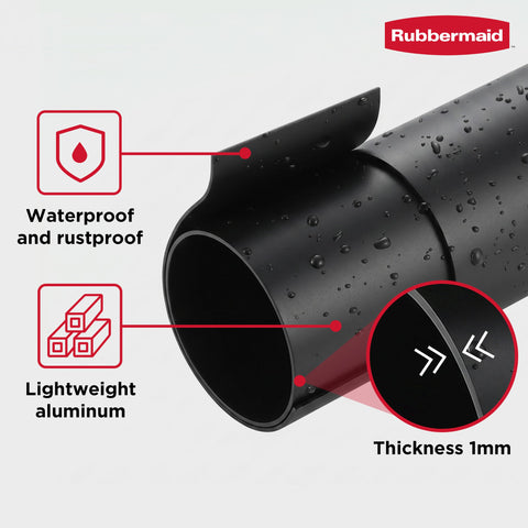 Rubbermaid included tools and instructions showing easy installation benefit