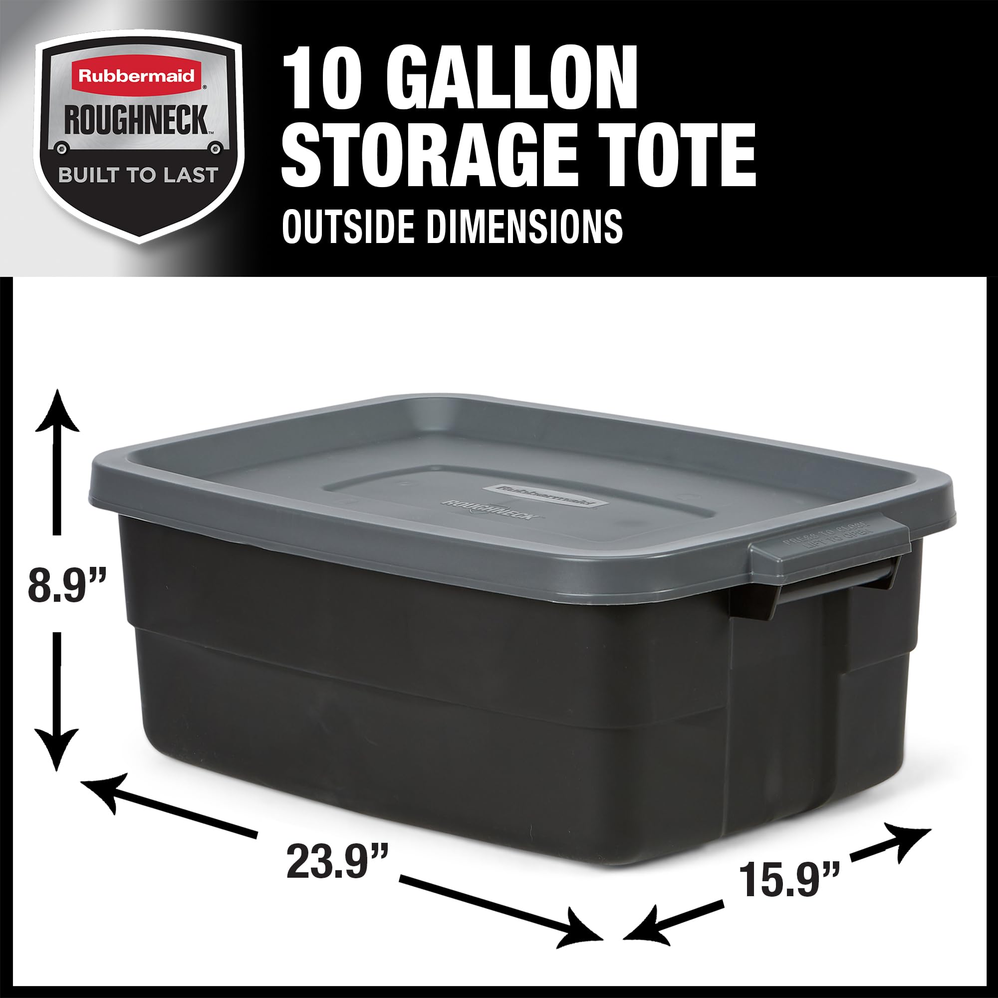 Rubbermaid lid detail highlighting snap-fit seal for dust protection