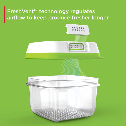Rubbermaid close-up of FreshVent lid filter highlighting airflow control benefit