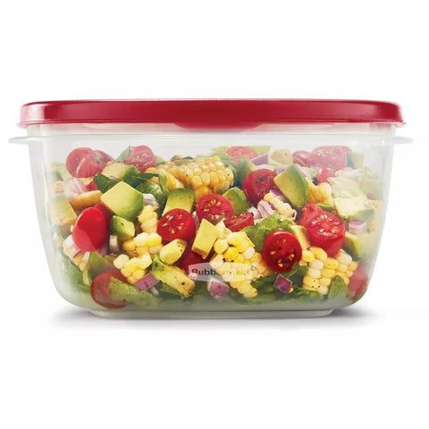 Rubbermaid lid snap detail showing easy-find lids that stay connected benefit