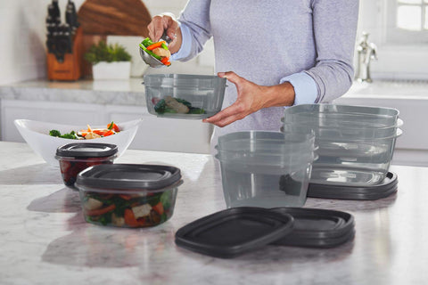 Rubbermaid set displayed on kitchen counter for tidy organization benefit